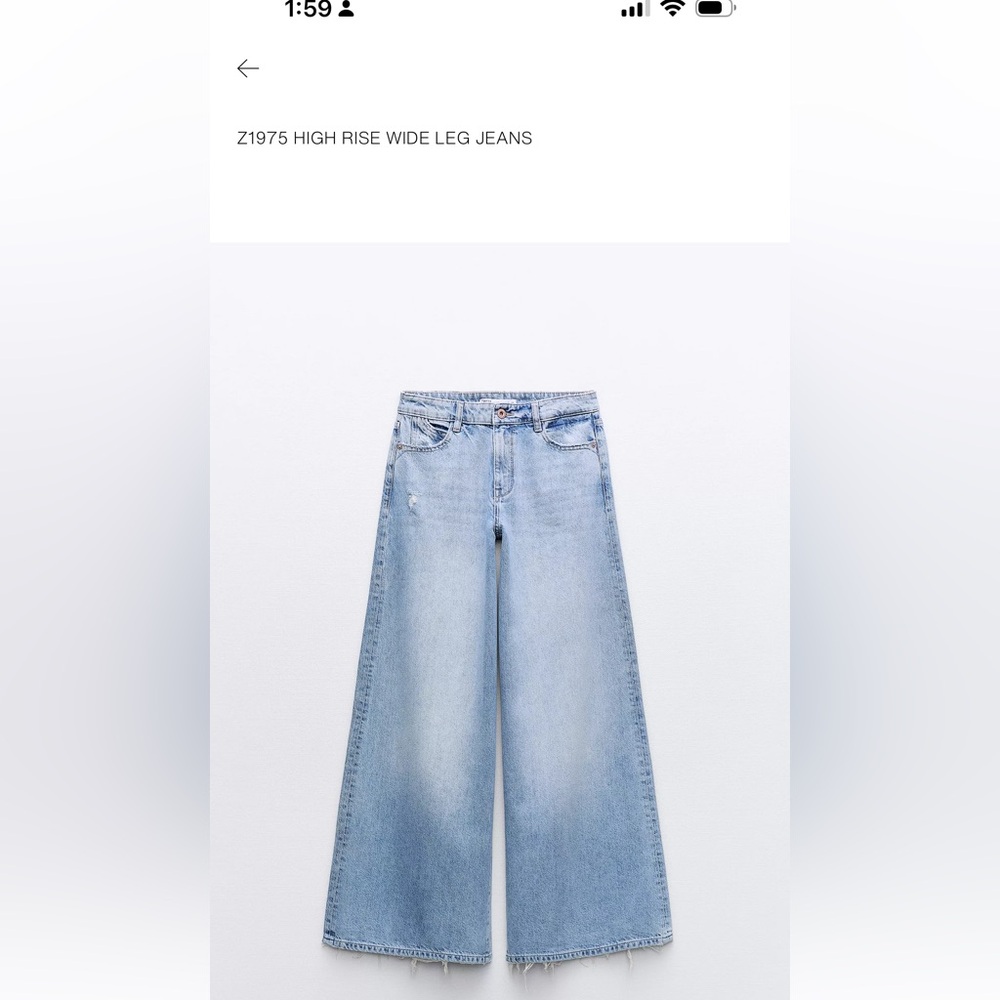 Zara Light Blue Flare Jeans